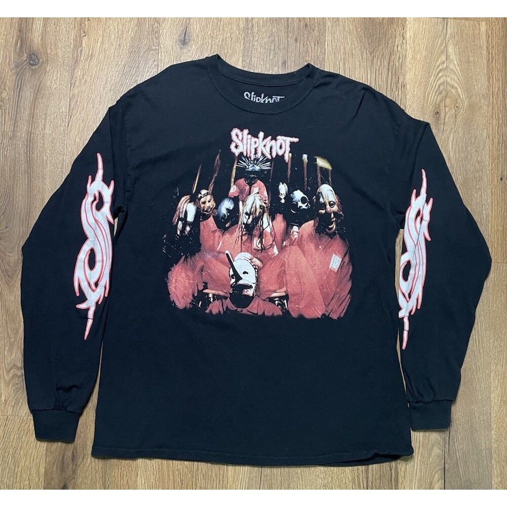 Slipknot Spit It Out Black Long Sleeve Graphic T-Shirt Band Merch Size Large